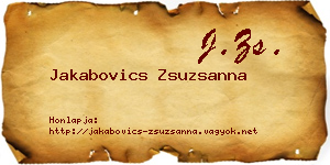Jakabovics Zsuzsanna névjegykártya